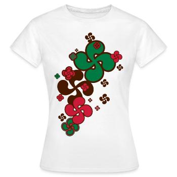 Croix Basque star - T-shirt Femme - blanc - Devant - AI Model Female 172 dark (172cm)