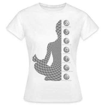 Sieben Chakras - Frauen T-Shirt - Weiß - Vorne - AI Model Female 172 dark (172cm)