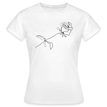 Rose #2 (Schwarz) - Frauen T-Shirt - Weiß - Vorne - AI Model Female 172 dark (172cm)