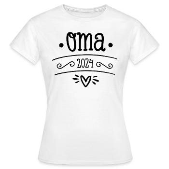 Oma 2024 Geschenk werdende Großmutter - Frauen T-Shirt - Weiß - Vorne - AI Model Female 172 dark (172cm)