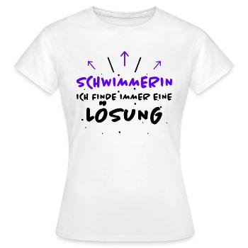 Schwimmerin Spruch Schwimmen Schwimmerin Geschenk - Frauen T-Shirt - Weiß - Vorne - AI Model Female 172 dark (172cm)