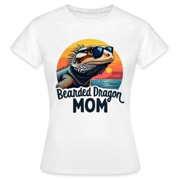 Bearded Dragon Saying Mom Funny Bearded Dragon Gift - Women's T-Shirt - white - Front - AI Model Female 172 dark (172cm)