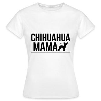 Chihuahua Disant Maman Drôle Chihuahua Cadeau - T-shirt Femme - blanc - Devant - AI Model Female 172 dark (172cm)