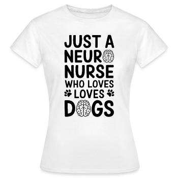 Neuro infirmière chien soignant neurologie cadeau - T-shirt Femme - blanc - Devant - AI Model Female 172 dark (172cm)