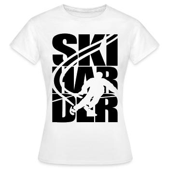 Ski Alpin Skifahrer ski resort skiurlaub skifahrer - Frauen T-Shirt - Weiß - Vorne - AI Model Female 172 dark (172cm)