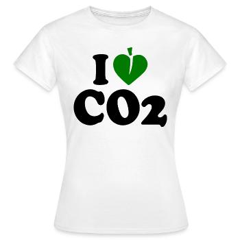 I love co2 - Women's T-Shirt - white - Front - AI Model Female 172 dark (172cm)