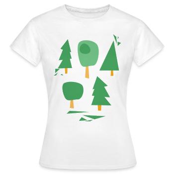 Forêt - T-shirt Femme - blanc - Devant - AI Model Female 172 dark (172cm)