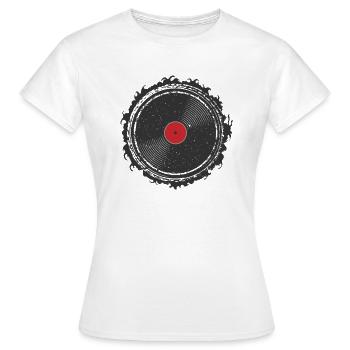 Vinyl Record Record Music - Women's T-Shirt - white - Front - AI Model Female 172 dark (172cm)