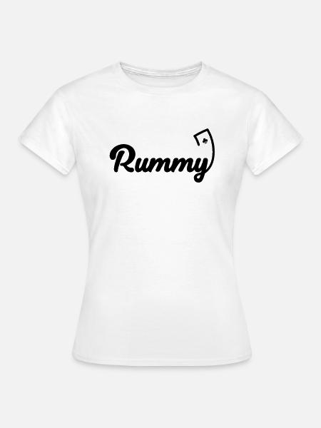 Rummy Kartenspiel Hobby Romme Spielkarte - Frauen T-Shirt - Weiß