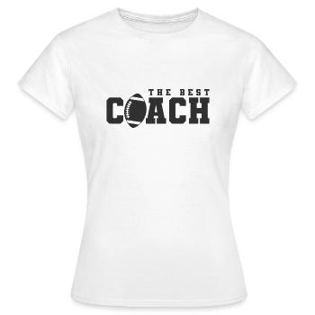 Le meilleur jeu de football d’entraîneur America Sports - T-shirt Femme - blanc - Devant - AI Model Female 172 dark (172cm)