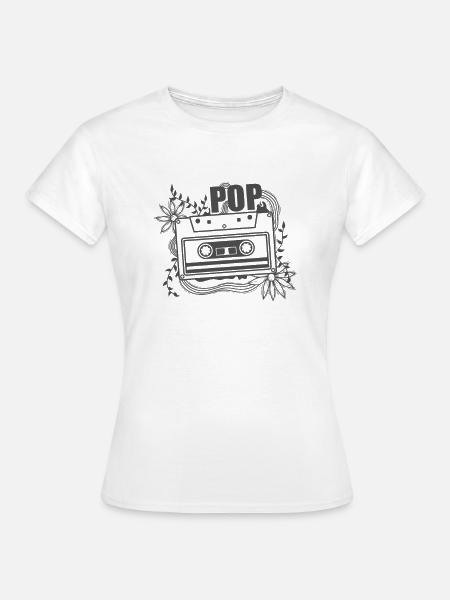 Kassette Pop Musik R'n'B Sänger Stars - Frauen T-Shirt - Weiß