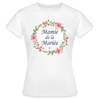 Mamie de la mariée - T-shirt Femme - blanc - Devant - AI Model Female 172 dark (172cm)