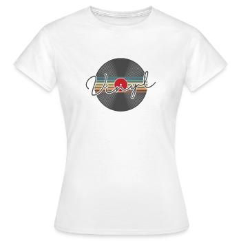 Enregistrement vinyle Enregistrement d’albums - T-shirt Femme - blanc - Devant - AI Model Female 172 dark (172cm)