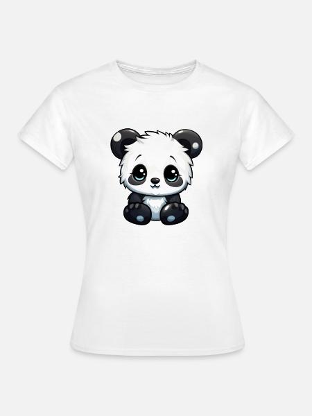süßer Panda - Frauen T-Shirt - Weiß
