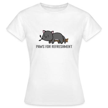 Paws for Refreshment Pajama Nightgown - Women's T-Shirt - white - Front - AI Model Female 172 dark (172cm)