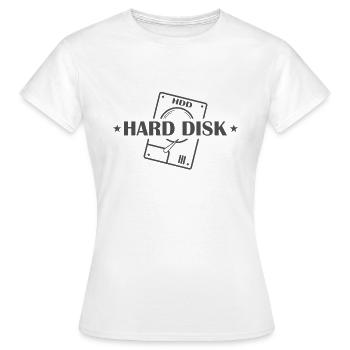 Support de données de module de stockage rétro HDD pour disque dur - T-shirt Femme - blanc - Devant - AI Model Female 172 dark (172cm)