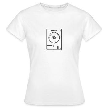 Module de stockage rétro disque dur HDD - T-shirt Femme - blanc - Devant - AI Model Female 172 dark (172cm)