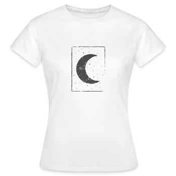 Sichelmond Nachthimmel Kugel - Frauen T-Shirt - Weiß - Vorne - AI Model Female 172 dark (172cm)