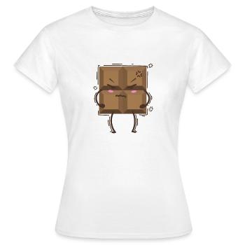 wütende Tafel Schokolade Süßigkeit Kakao - Frauen T-Shirt - Weiß - Vorne - AI Model Female 172 dark (172cm)