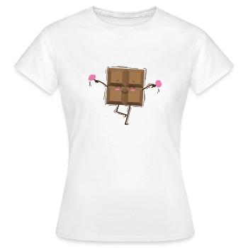 Tafel Schokolade tanzt Süßigkeit Kakao - Frauen T-Shirt - Weiß - Vorne - AI Model Female 172 dark (172cm)