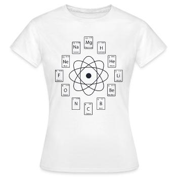 Tableau périodique - T-shirt Femme - blanc - Devant - AI Model Female 172 dark (172cm)