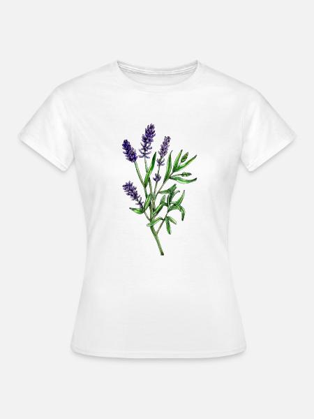 Echter Lavendel, Lavandula angustifolia - Frauen T-Shirt - Weiß