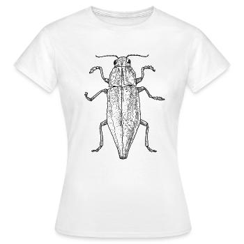 Coléoptère bijou / Buprestidae - T-shirt Femme - blanc - Devant - AI Model Female 172 dark (172cm)