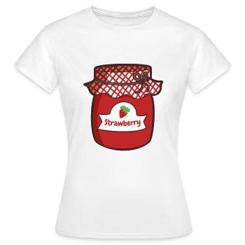 Confiture de fraise - T-shirt Femme - blanc - Devant - AI Model Female 172 dark (172cm)
