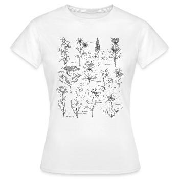 Blumen Wildblumen wilde Blumen - Frauen T-Shirt - Weiß - Vorne - AI Model Female 172 dark (172cm)
