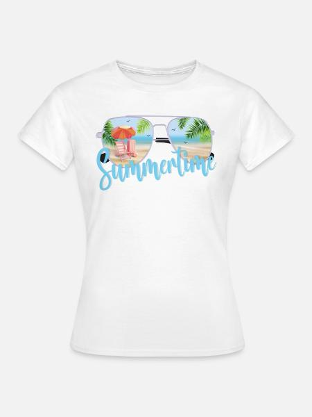 Summertime - Frauen T-Shirt - Weiß