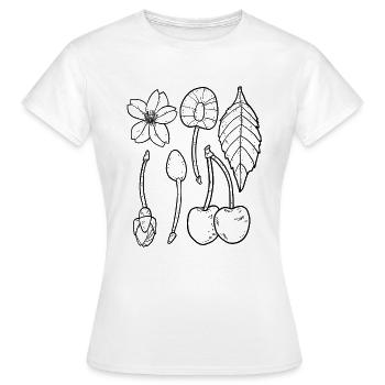 Cherries - Women's T-Shirt - white - Front - AI Model Female 172 dark (172cm)