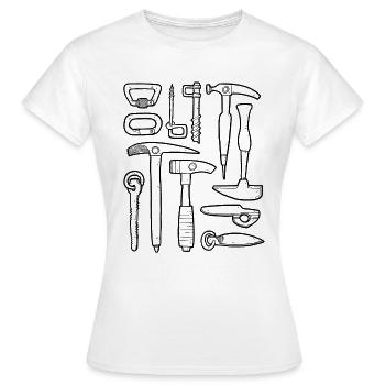 Matériel d’alpinisme - T-shirt Femme - blanc - Devant - AI Model Female 172 dark (172cm)