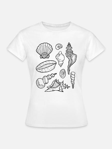 Muscheln - Frauen T-Shirt - Weiß