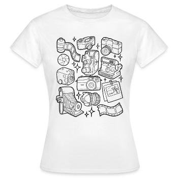 Caméras analogiques - T-shirt Femme - blanc - Devant - AI Model Female 172 dark (172cm)
