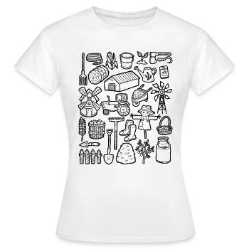 Farm - Frauen T-Shirt - Weiß - Vorne - AI Model Female 172 dark (172cm)