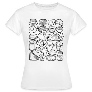 Breakfast & Brunch - Women's T-Shirt - white - Front - AI Model Female 172 dark (172cm)