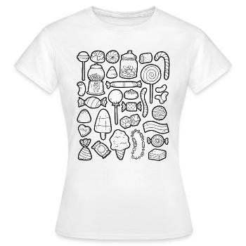 Sweets - Women's T-Shirt - white - Front - AI Model Female 172 dark (172cm)