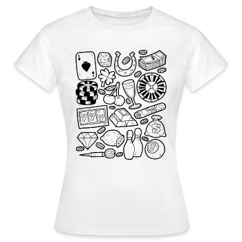 Casino - Frauen T-Shirt - Weiß - Vorne - AI Model Female 172 dark (172cm)