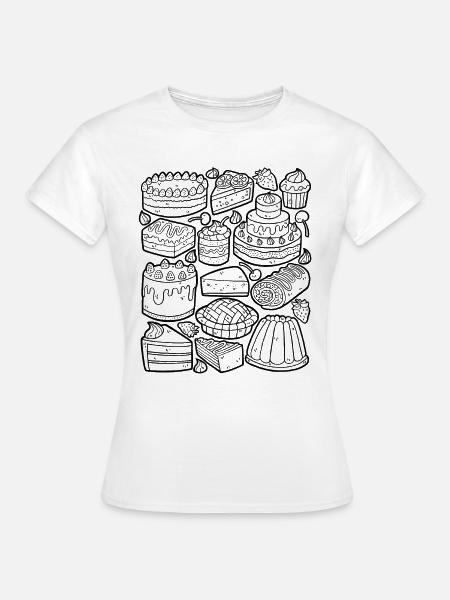 Kuchen und Torten - Frauen T-Shirt - Weiß