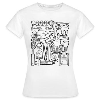 Zahnarzt - Frauen T-Shirt - Weiß - Vorne - AI Model Female 172 dark (172cm)