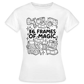 36 Frames of Magic – Analog Love - Women's T-Shirt - white - Front - AI Model Female 172 dark (172cm)