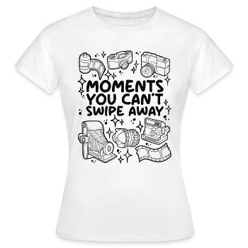 Moments You Can't Swipe Away – Analogue Photography - Women's T-Shirt - white - Front - AI Model Female 172 dark (172cm)