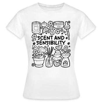 Scent and Sensibility – Aromatherapy - Women's T-Shirt - white - Front - AI Model Female 172 dark (172cm)