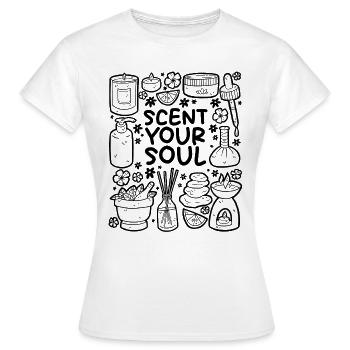 Scent Your Soul – Aromatherapy & Relaxation - Women's T-Shirt - white - Front - AI Model Female 172 dark (172cm)