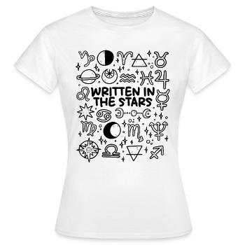 Écrit dans les étoiles - T-shirt Femme - blanc - Devant - AI Model Female 172 dark (172cm)