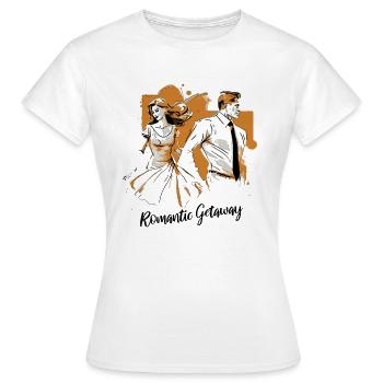 a couple and a romantic getaway - Women's T-Shirt - white - Front - AI Model Female 172 dark (172cm)