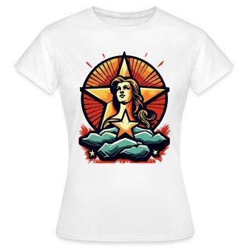 Une star et une héroïne de notre temps - T-shirt Femme - blanc - Devant - AI Model Female 172 dark (172cm)