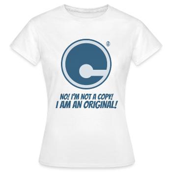 Je ne suis pas une copie, je suis un original - T-shirt Femme - blanc - Devant - AI Model Female 172 dark (172cm)