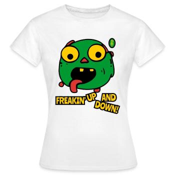 Monstre de dessin animé Freakin' Up and Down - T-shirt Femme - blanc - Devant - AI Model Female 172 dark (172cm)