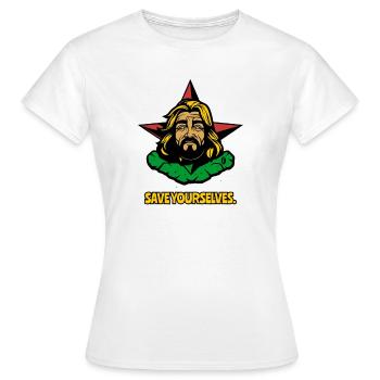 Sauve-toi, Sauveur ennuyé - T-shirt Femme - blanc - Devant - AI Model Female 172 dark (172cm)